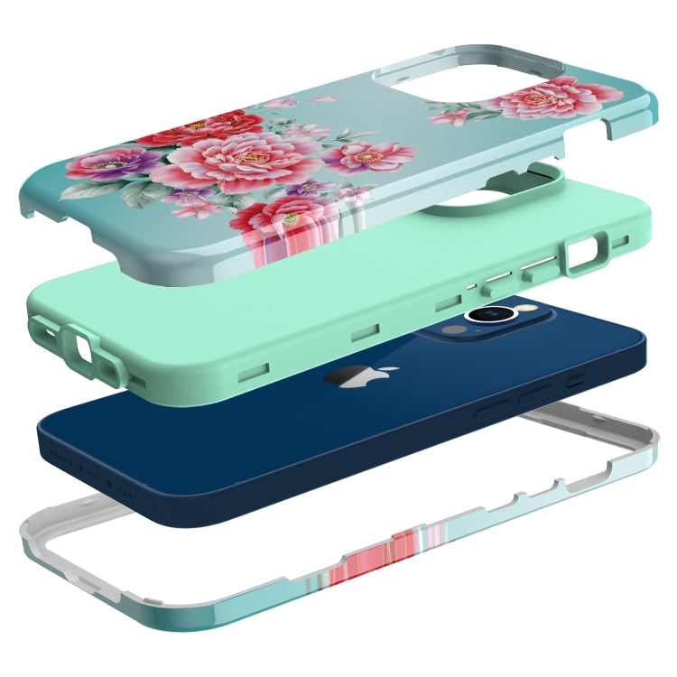 For iPhone 13 Pro Varnishing Water Stick TPU + Hard Plastic Phone Case
