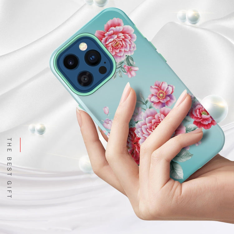 For iPhone 13 Pro Varnishing Water Stick TPU + Hard Plastic Phone Case