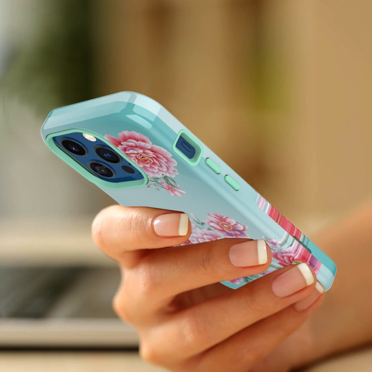 For iPhone 13 Pro Varnishing Water Stick TPU + Hard Plastic Phone Case