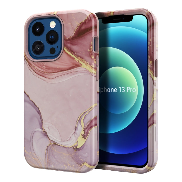 For iPhone 13 Pro Varnishing Water Stick TPU + Hard Plastic Phone Case