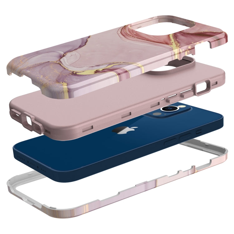 For iPhone 13 Pro Varnishing Water Stick TPU + Hard Plastic Phone Case