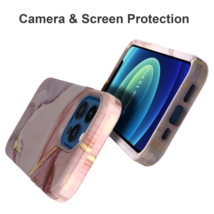For iPhone 13 Pro Varnishing Water Stick TPU + Hard Plastic Phone Case