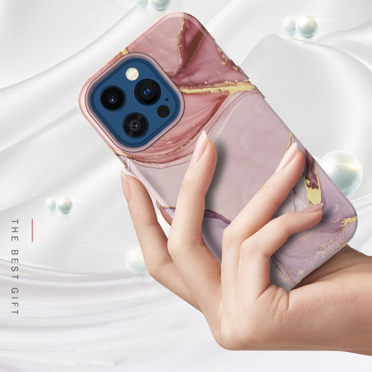 For iPhone 13 Pro Varnishing Water Stick TPU + Hard Plastic Phone Case