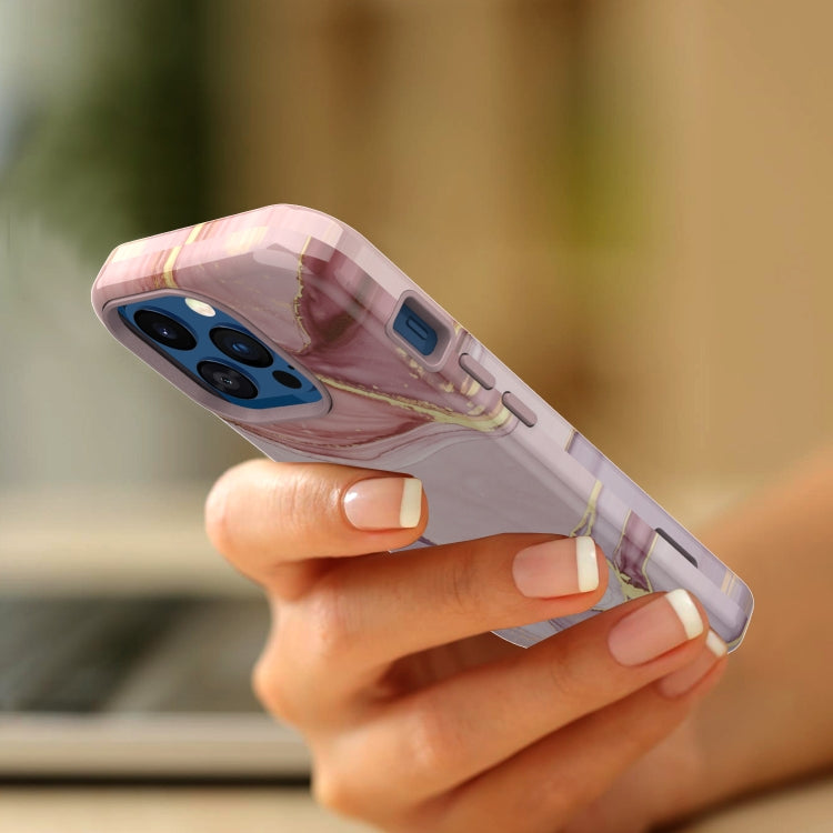 For iPhone 13 Pro Varnishing Water Stick TPU + Hard Plastic Phone Case