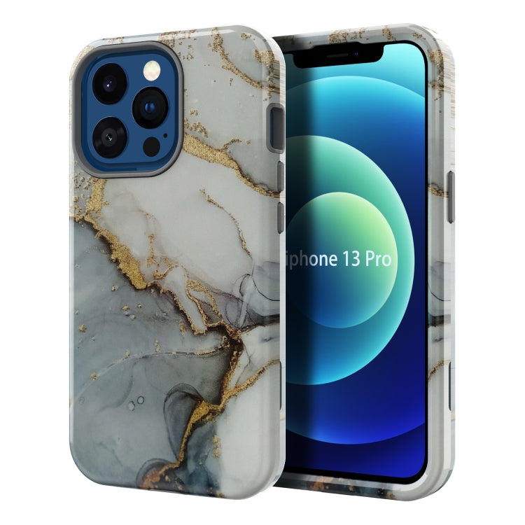 For iPhone 13 Pro Varnishing Water Stick TPU + Hard Plastic Phone Case