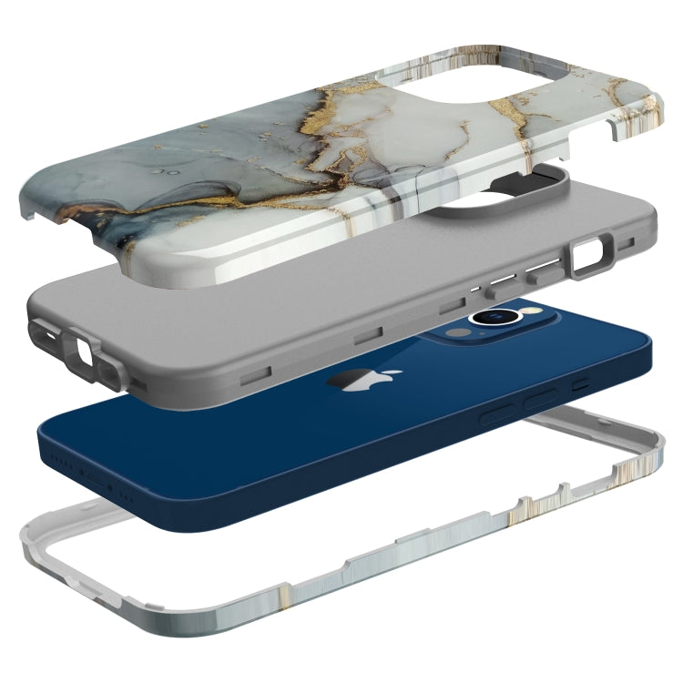 For iPhone 13 Pro Varnishing Water Stick TPU + Hard Plastic Phone Case