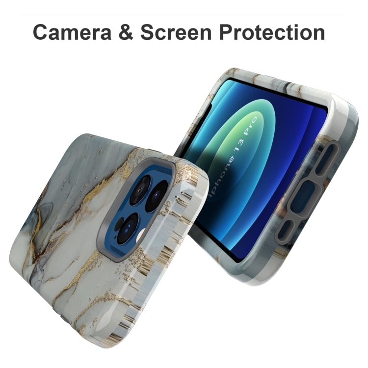 For iPhone 13 Pro Varnishing Water Stick TPU + Hard Plastic Phone Case
