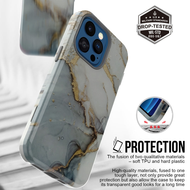 For iPhone 13 Pro Varnishing Water Stick TPU + Hard Plastic Phone Case
