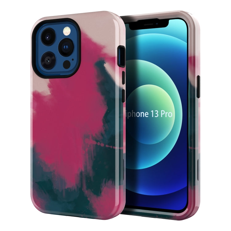 For iPhone 13 Pro Varnishing Water Stick TPU + Hard Plastic Phone Case