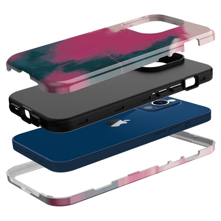 For iPhone 13 Pro Varnishing Water Stick TPU + Hard Plastic Phone Case