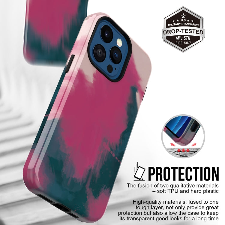 For iPhone 13 Pro Varnishing Water Stick TPU + Hard Plastic Phone Case