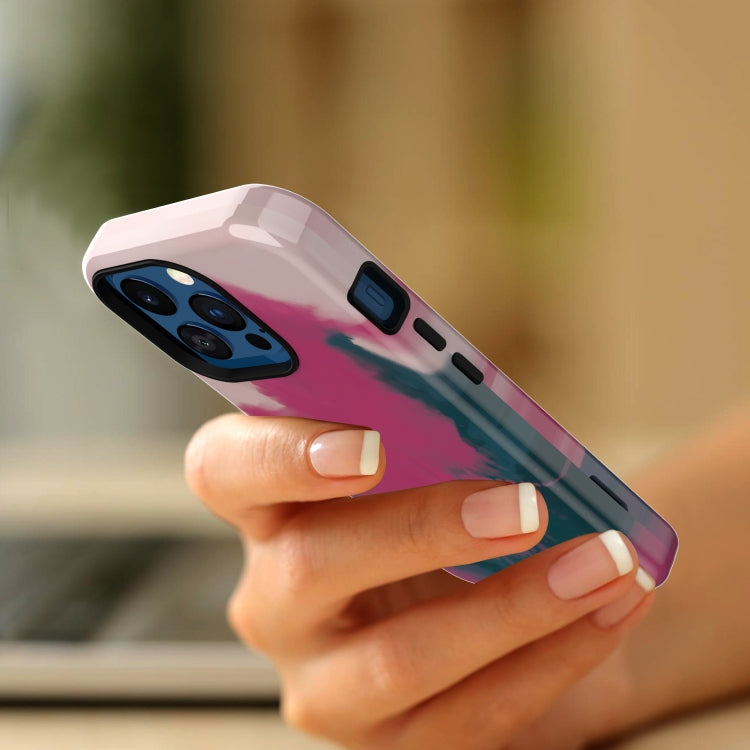 For iPhone 13 Pro Varnishing Water Stick TPU + Hard Plastic Phone Case