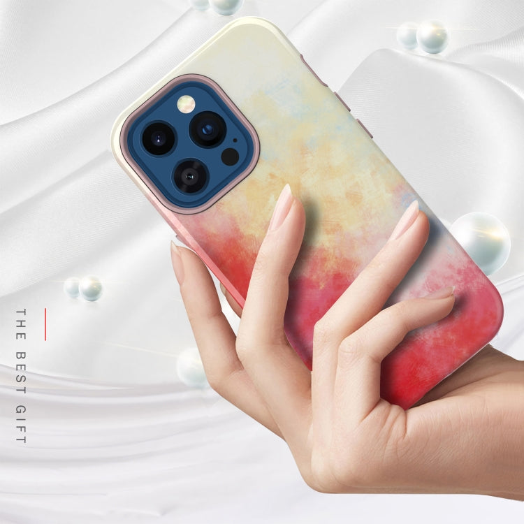 For iPhone 13 Pro Varnishing Water Stick TPU + Hard Plastic Phone Case