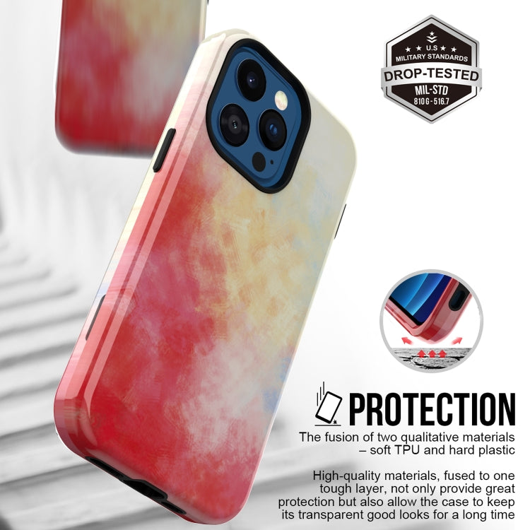 For iPhone 13 Pro Varnishing Water Stick TPU + Hard Plastic Phone Case