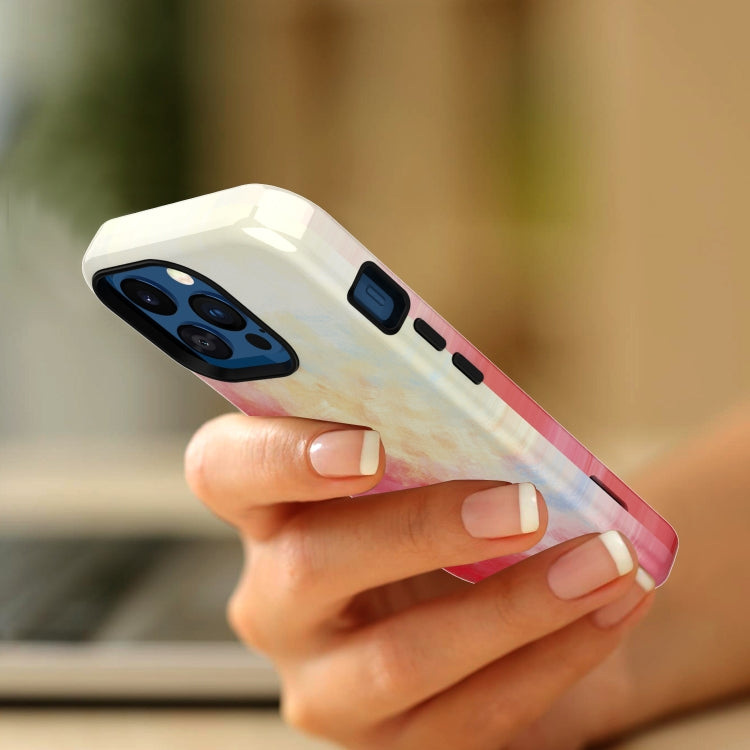 For iPhone 13 Pro Varnishing Water Stick TPU + Hard Plastic Phone Case