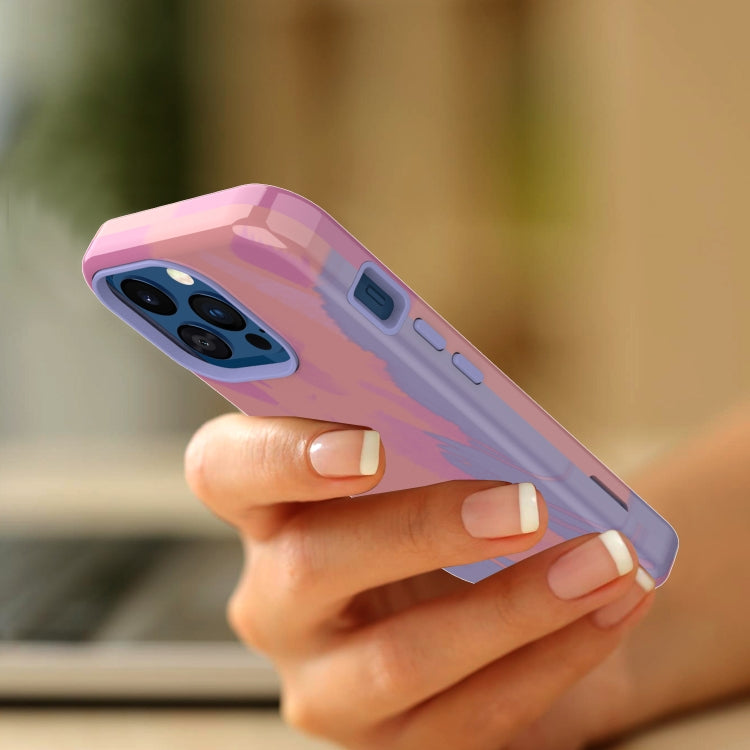 For iPhone 13 Pro Varnishing Water Stick TPU + Hard Plastic Phone Case