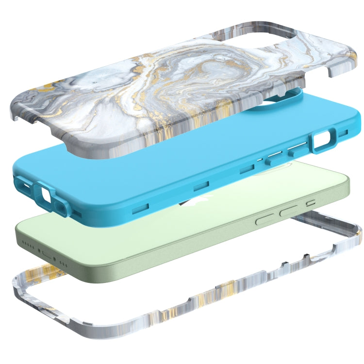 For iPhone 13 Varnishing Water Stick TPU + Hard Plastic Phone Case