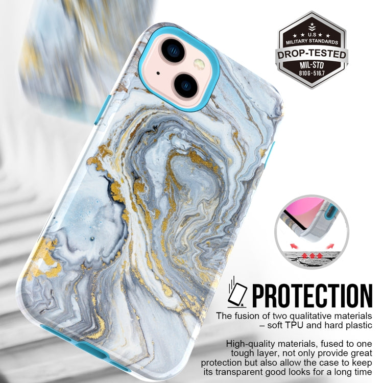 For iPhone 13 Varnishing Water Stick TPU + Hard Plastic Phone Case