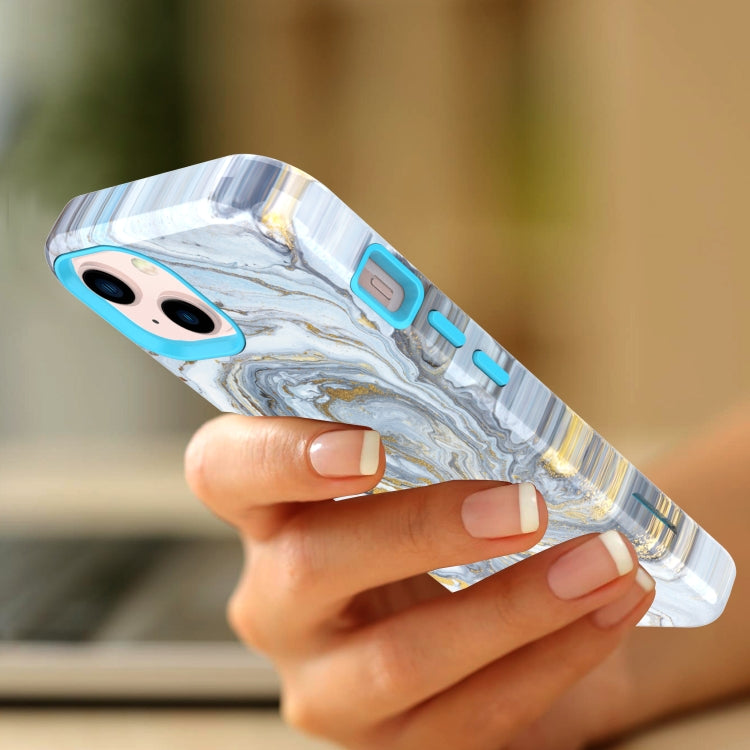 For iPhone 13 Varnishing Water Stick TPU + Hard Plastic Phone Case