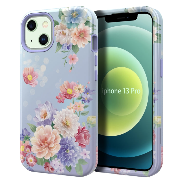 For iPhone 13 Varnishing Water Stick TPU + Hard Plastic Phone Case