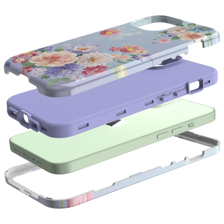 For iPhone 13 Varnishing Water Stick TPU + Hard Plastic Phone Case