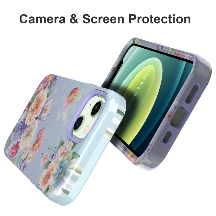 For iPhone 13 Varnishing Water Stick TPU + Hard Plastic Phone Case