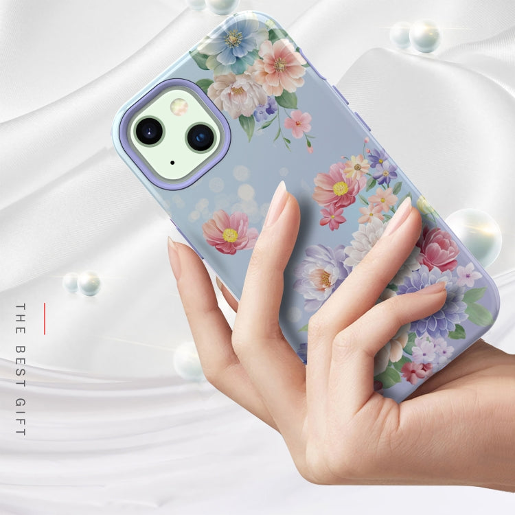 For iPhone 13 Varnishing Water Stick TPU + Hard Plastic Phone Case