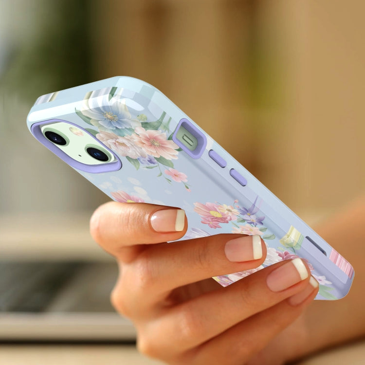 For iPhone 13 Varnishing Water Stick TPU + Hard Plastic Phone Case
