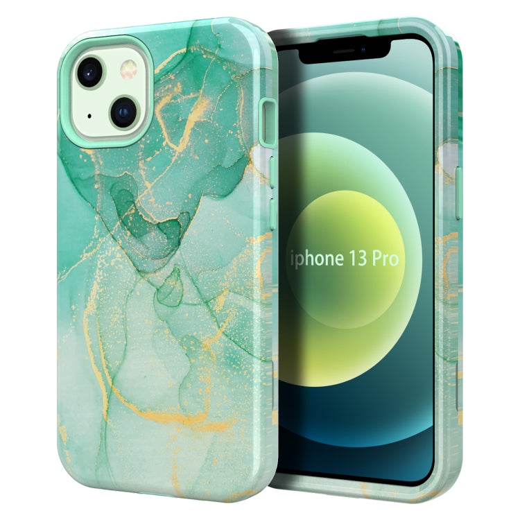 For iPhone 13 Varnishing Water Stick TPU + Hard Plastic Phone Case