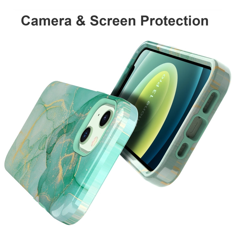 For iPhone 13 Varnishing Water Stick TPU + Hard Plastic Phone Case