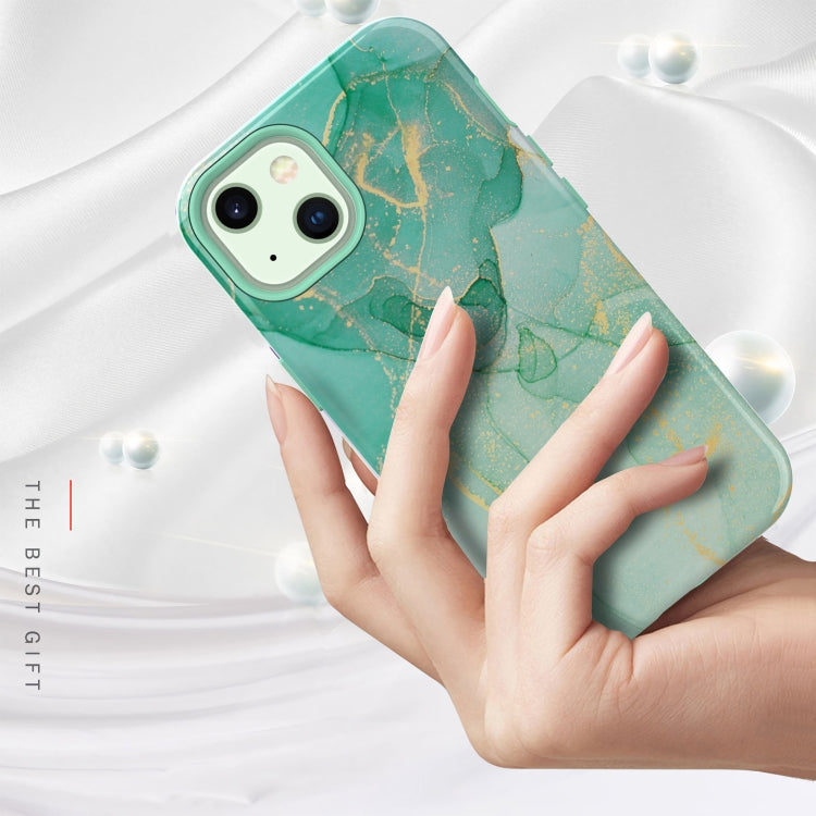 For iPhone 13 Varnishing Water Stick TPU + Hard Plastic Phone Case