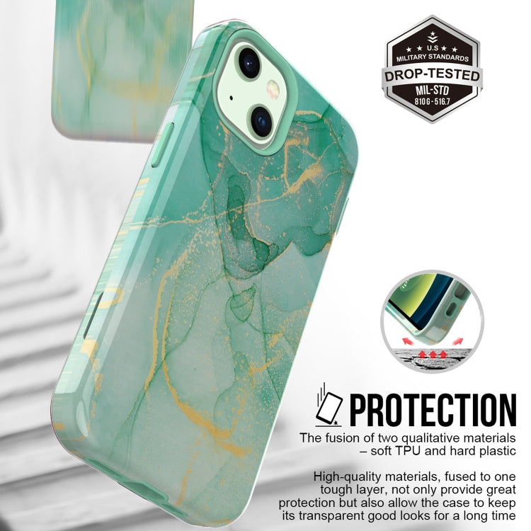 For iPhone 13 Varnishing Water Stick TPU + Hard Plastic Phone Case
