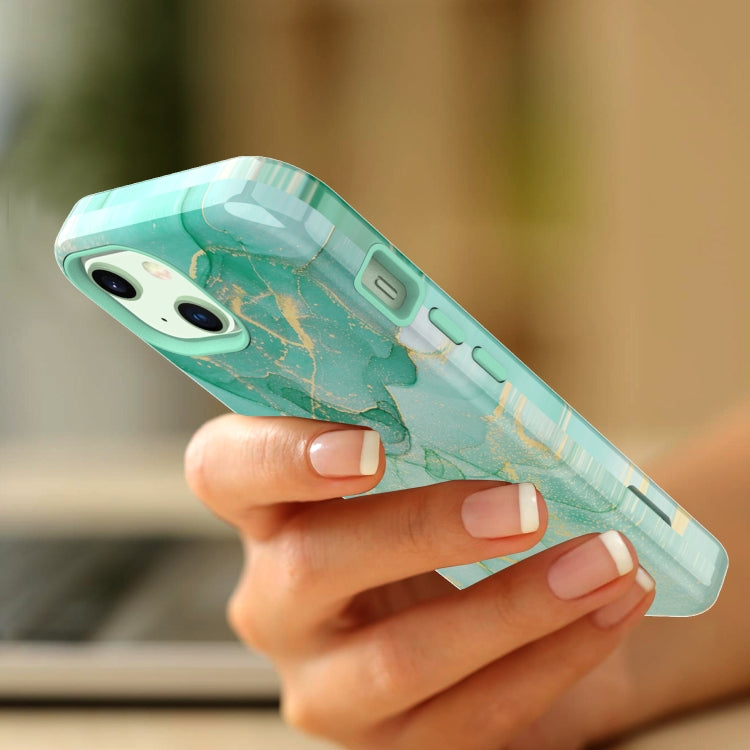For iPhone 13 Varnishing Water Stick TPU + Hard Plastic Phone Case