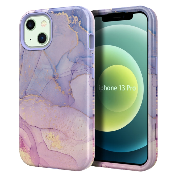 For iPhone 13 Varnishing Water Stick TPU + Hard Plastic Phone Case