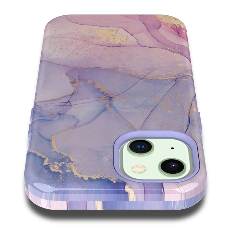 For iPhone 13 Varnishing Water Stick TPU + Hard Plastic Phone Case