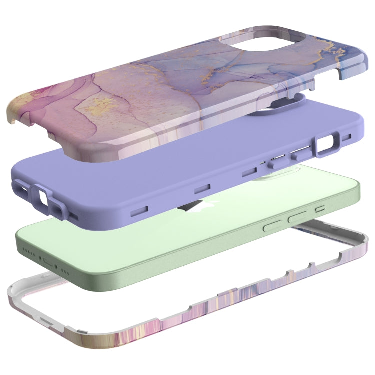 For iPhone 13 Varnishing Water Stick TPU + Hard Plastic Phone Case