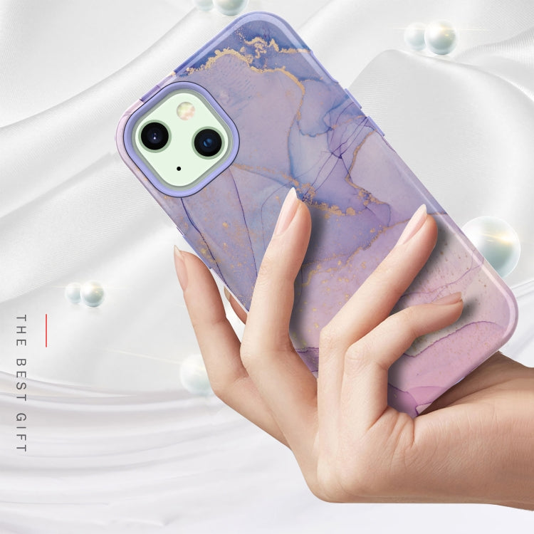 For iPhone 13 Varnishing Water Stick TPU + Hard Plastic Phone Case