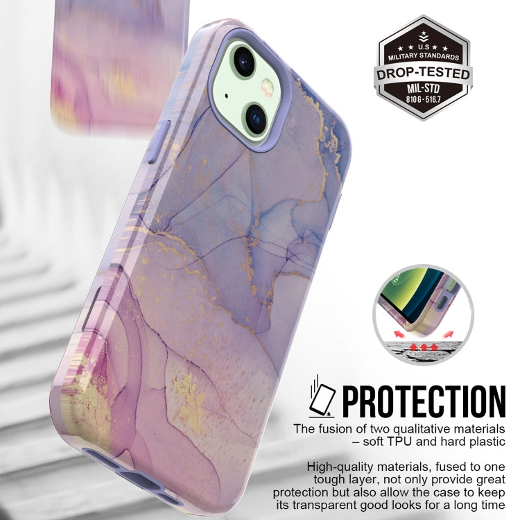 For iPhone 13 Varnishing Water Stick TPU + Hard Plastic Phone Case