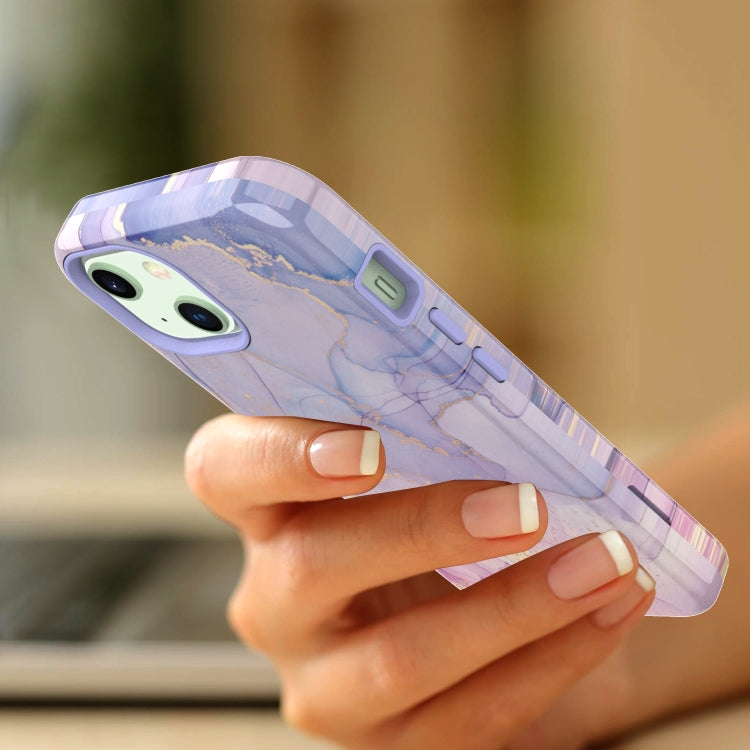 For iPhone 13 Varnishing Water Stick TPU + Hard Plastic Phone Case