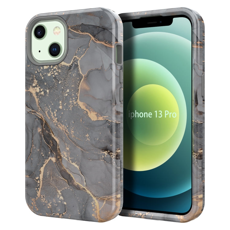 For iPhone 13 Varnishing Water Stick TPU + Hard Plastic Phone Case