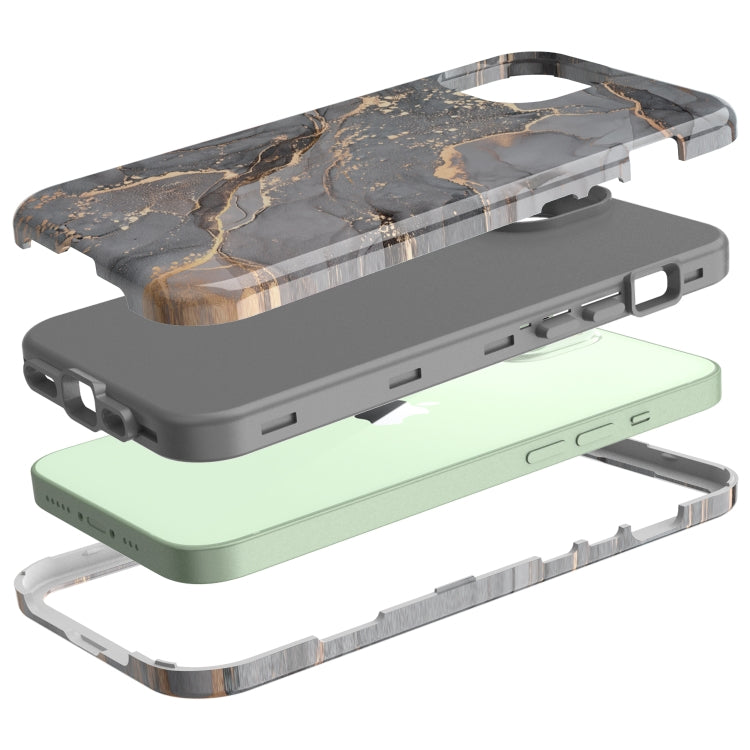 For iPhone 13 Varnishing Water Stick TPU + Hard Plastic Phone Case