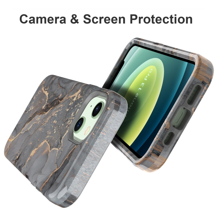 For iPhone 13 Varnishing Water Stick TPU + Hard Plastic Phone Case