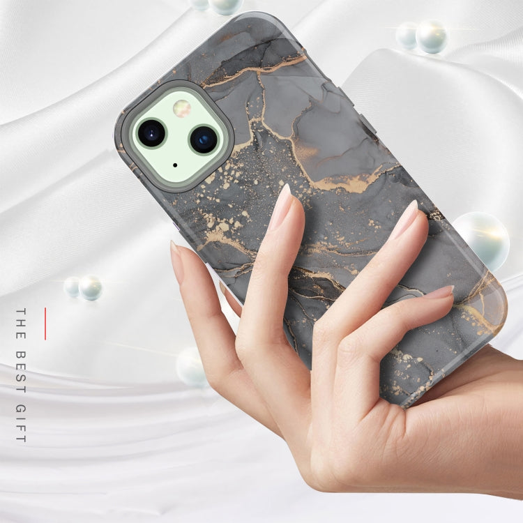 For iPhone 13 Varnishing Water Stick TPU + Hard Plastic Phone Case