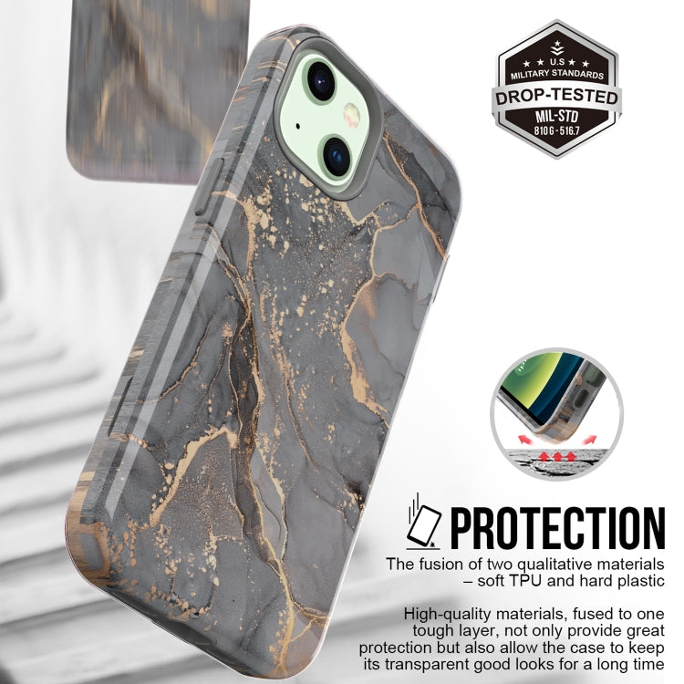For iPhone 13 Varnishing Water Stick TPU + Hard Plastic Phone Case