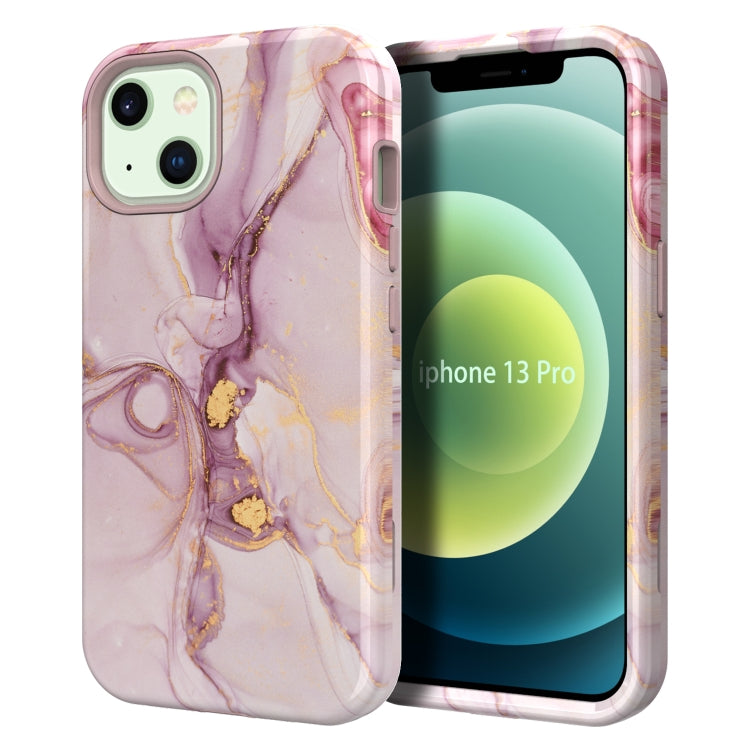 For iPhone 13 Varnishing Water Stick TPU + Hard Plastic Phone Case