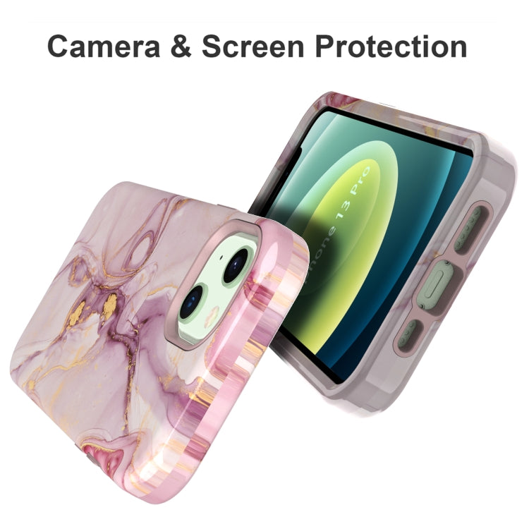 For iPhone 13 Varnishing Water Stick TPU + Hard Plastic Phone Case