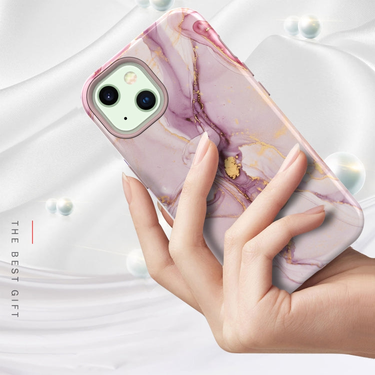 For iPhone 13 Varnishing Water Stick TPU + Hard Plastic Phone Case