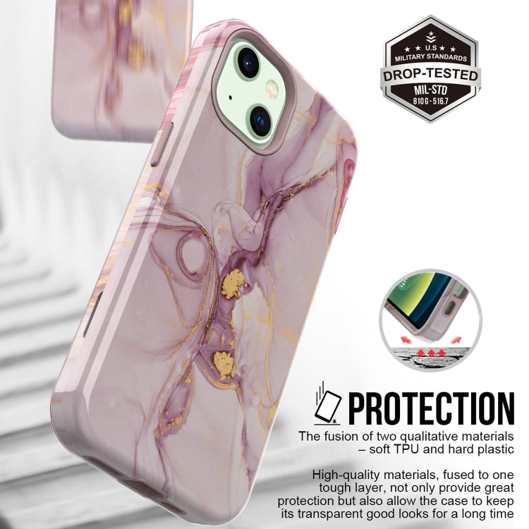 For iPhone 13 Varnishing Water Stick TPU + Hard Plastic Phone Case