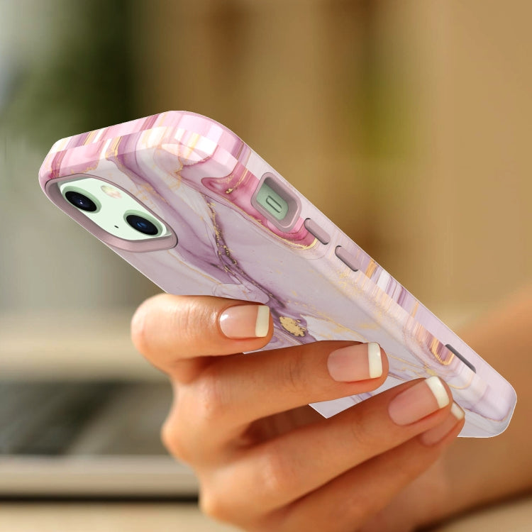 For iPhone 13 Varnishing Water Stick TPU + Hard Plastic Phone Case