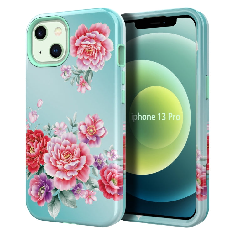 For iPhone 13 Varnishing Water Stick TPU + Hard Plastic Phone Case